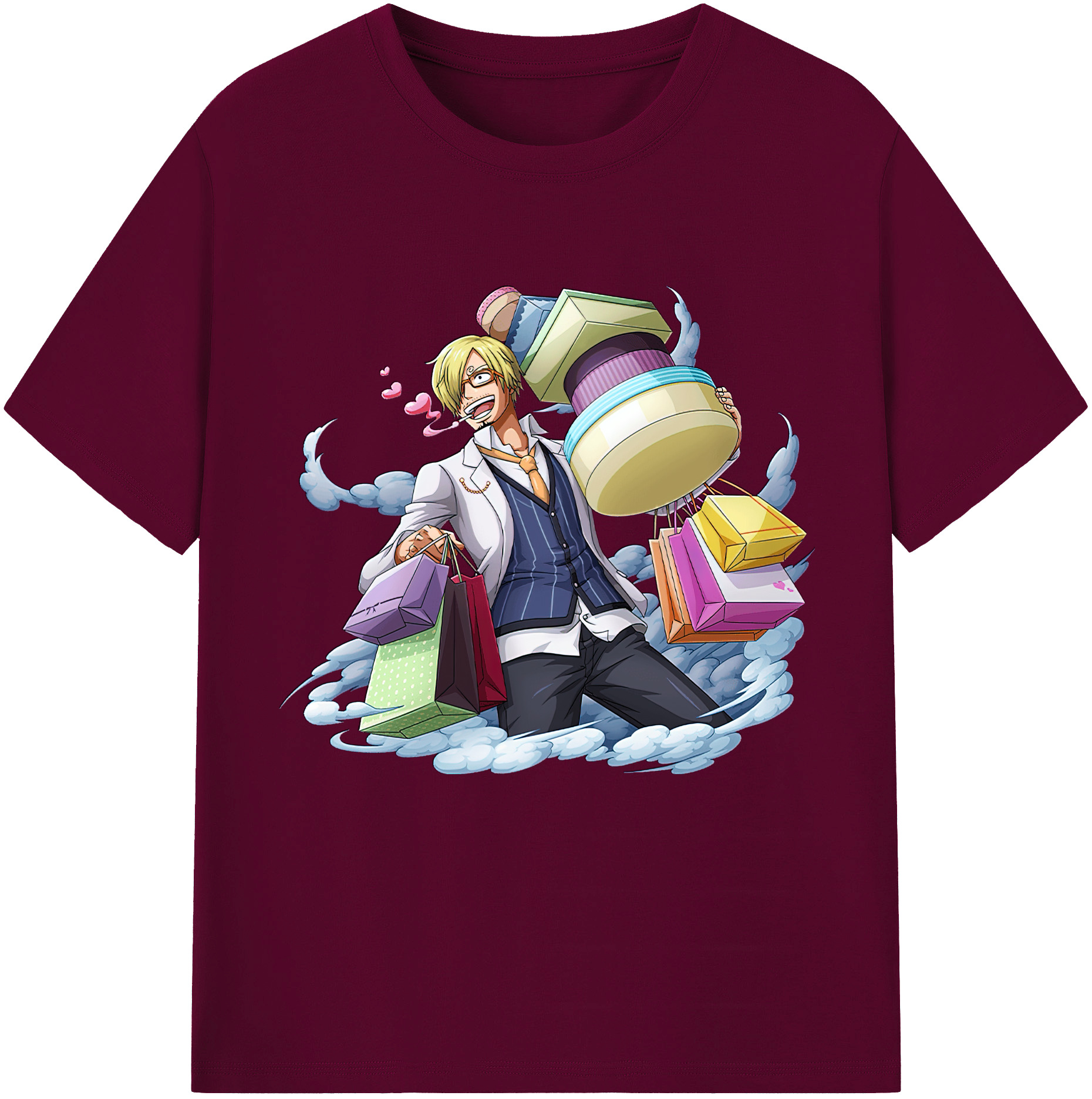 （画像用） ワンピース サンジ ONE PIECE Sanji レディースカジュアルプリントTシャツ（綿100％）